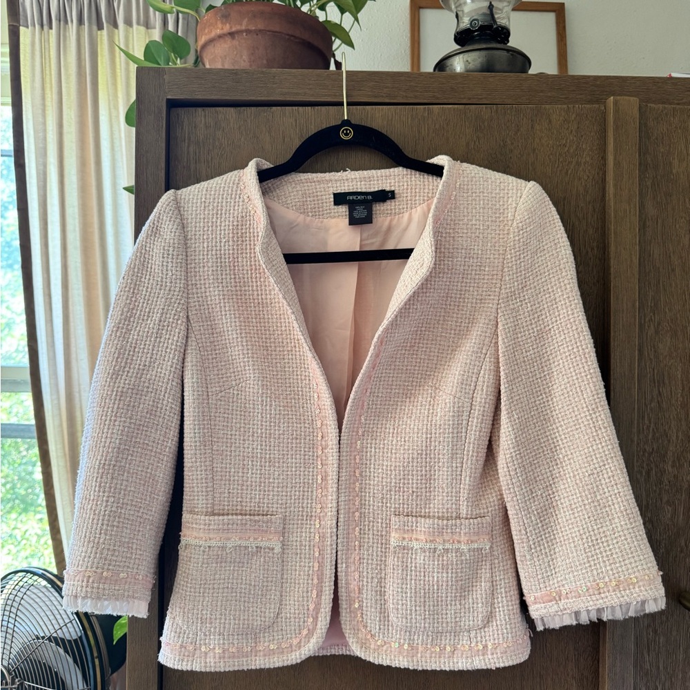 Arden B Women’s Light Pink Tweed Blazer sz. S